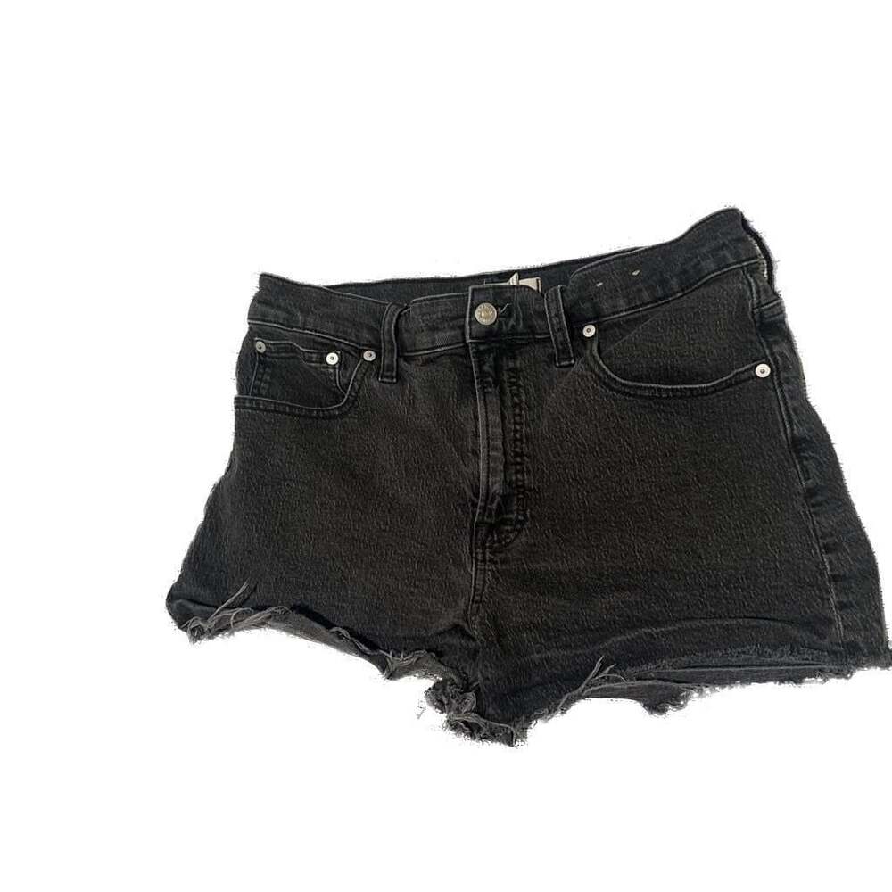 Madewell The Perfect Jean Short in Lunar Wash Black Denim